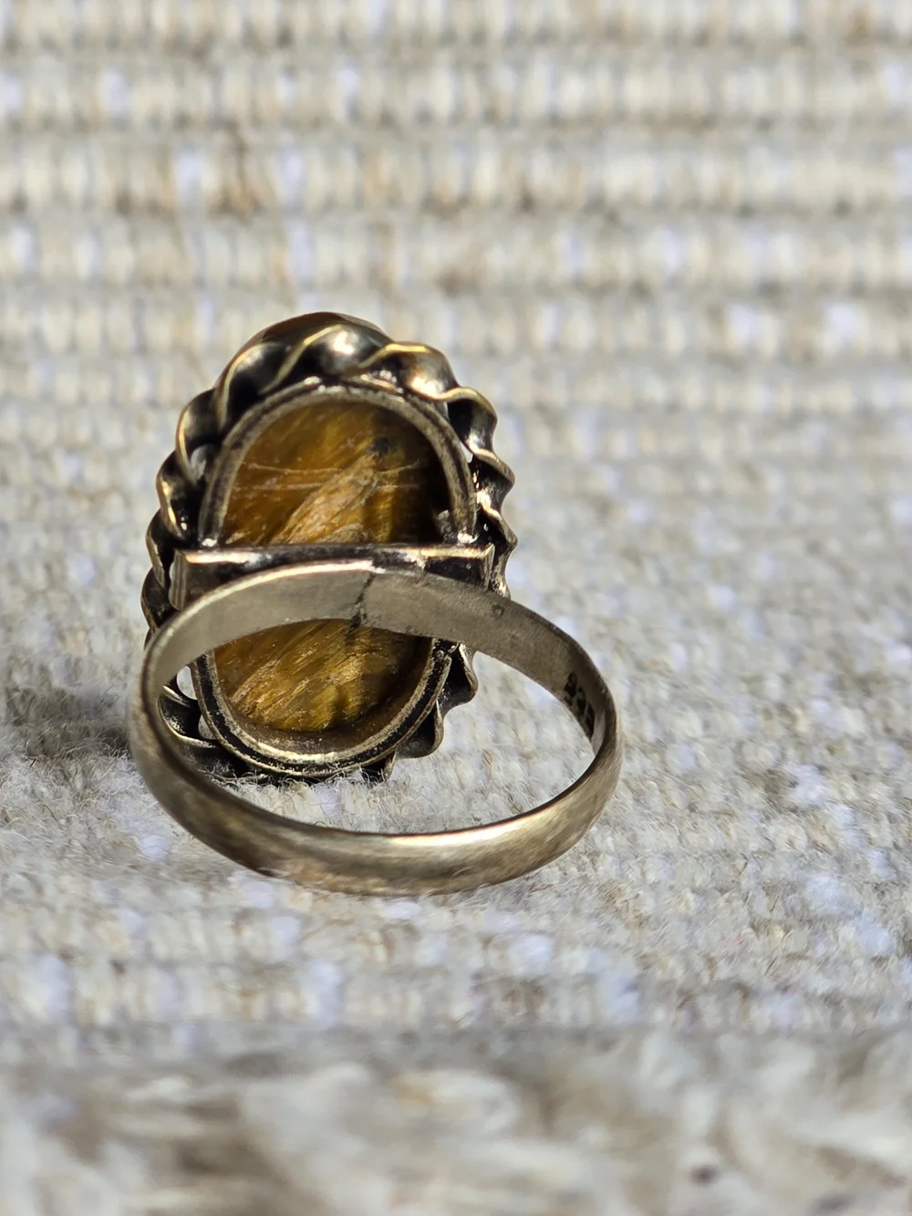 Vintage Sterling Silver Tiger's Eye Ring